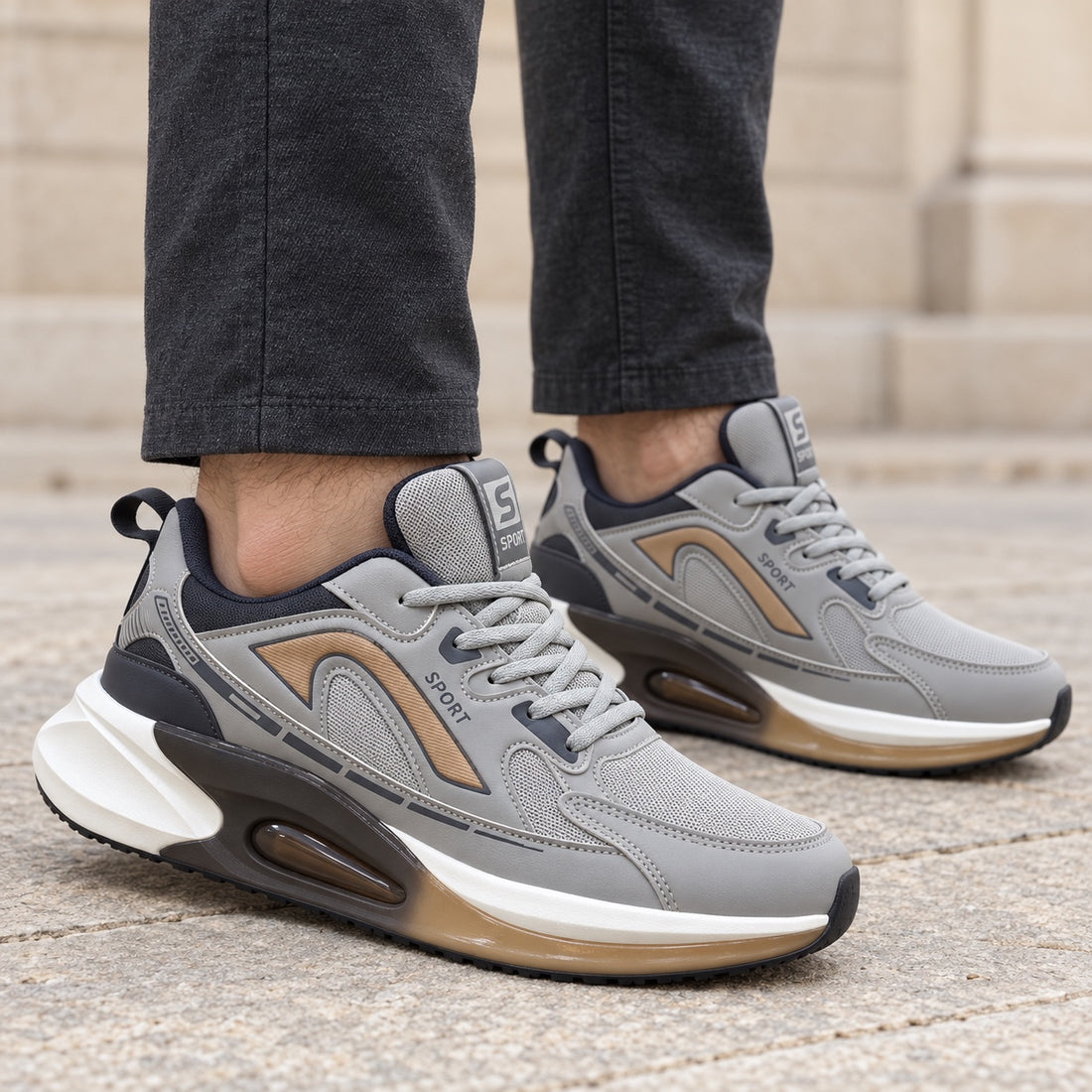 Baskets Pulse — Beige — photo portée