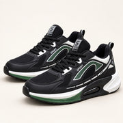 Baskets Pulse — Noir / vert — autre angle